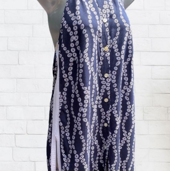 TRISTAN Collared Sleeveless Open Back Blue & White Top Size XS - Picture 10 of 10